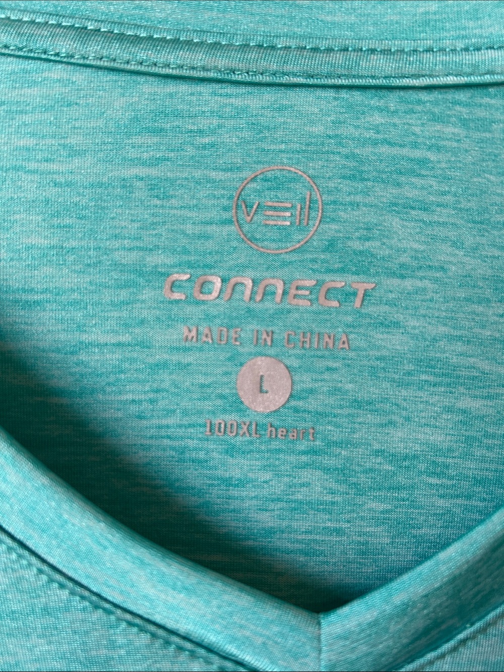 Connect T-Shirt Dress Women’s Large Turquoise/Metallic Silver - Picture 3 of 7